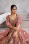 Trending Mocha Aari Work Banarasi Semi-Bridal Lehenga Choli
