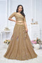 Graceful Brown Embroidered Bridal Wear Lehenga