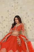 Rust Heritage Luxe Lehenga - Kesar Fab