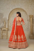 Rust Heritage Luxe Lehenga - Kesar Fab
