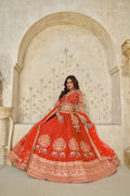 Rust Heritage Luxe Lehenga - Kesar Fab