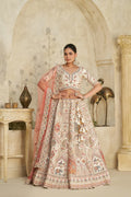 Premium Ivory Embroidered Lehenga - Kesar Fab