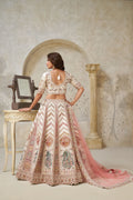 Premium Cream Embroidered Lehenga - Kesar Fab