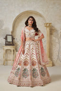 Premium Cream Embroidered Lehenga - Kesar Fab