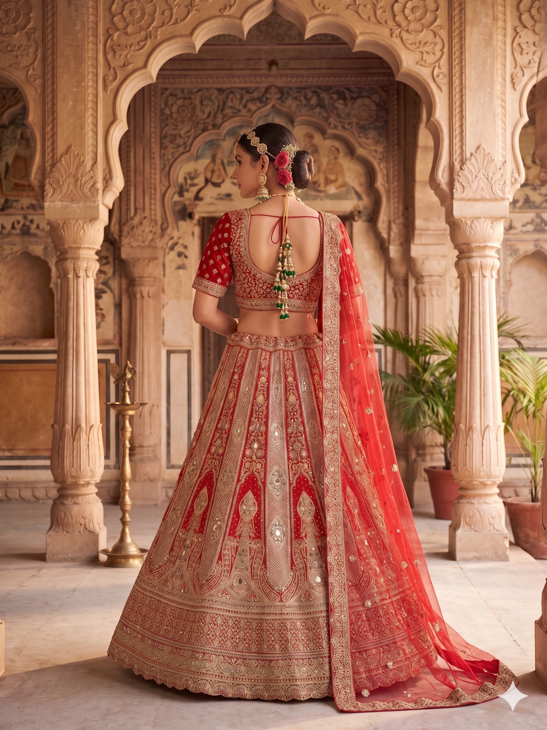 Red Raw Silk Lehenga Made for Grand Moments