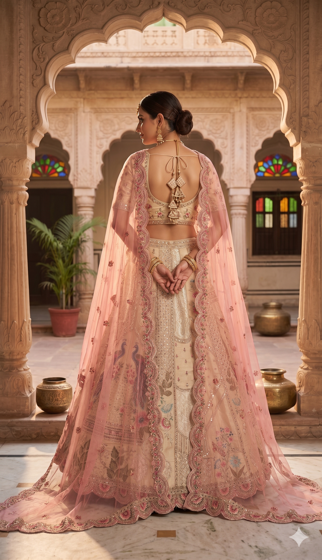 Designer Cream Jari Silk Lehenga for Special Occasions