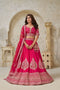 Pink Banarasi Silk Embroidered Lehenga