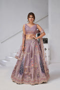 Classic Bridal Lehenga – Purple - Kesar Fab