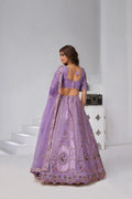 Purple - Banarasi Silk Embroidered Ready-to-Wear Lehenga Set - Kesar Fab