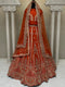 Royal Rust Raw Silk Wedding Lehenga with Heavy Work