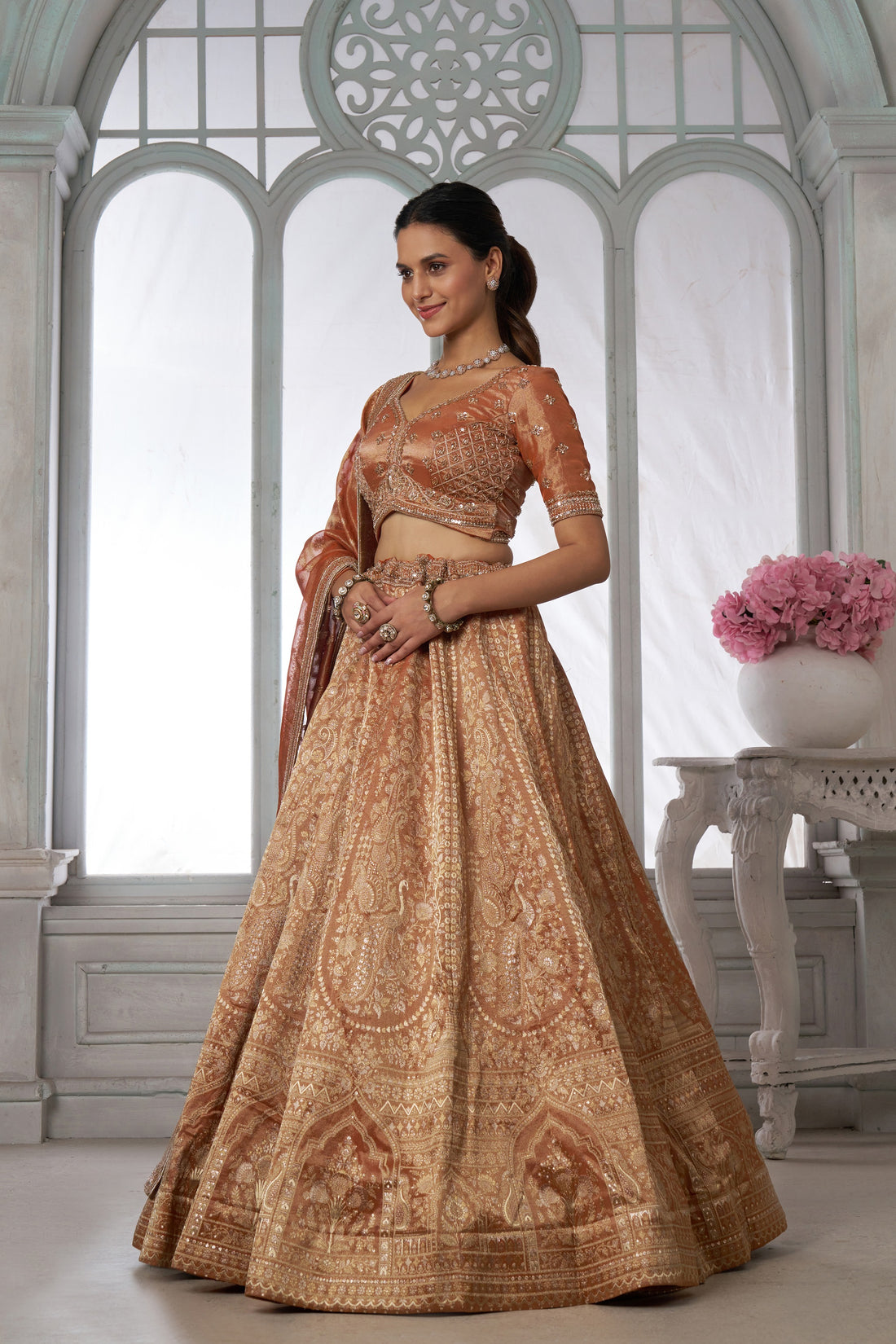 Rust Royal Heritage  Lehenga