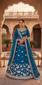 Classic Blue Tissue Silk Lehenga for Festive & Evening Styling