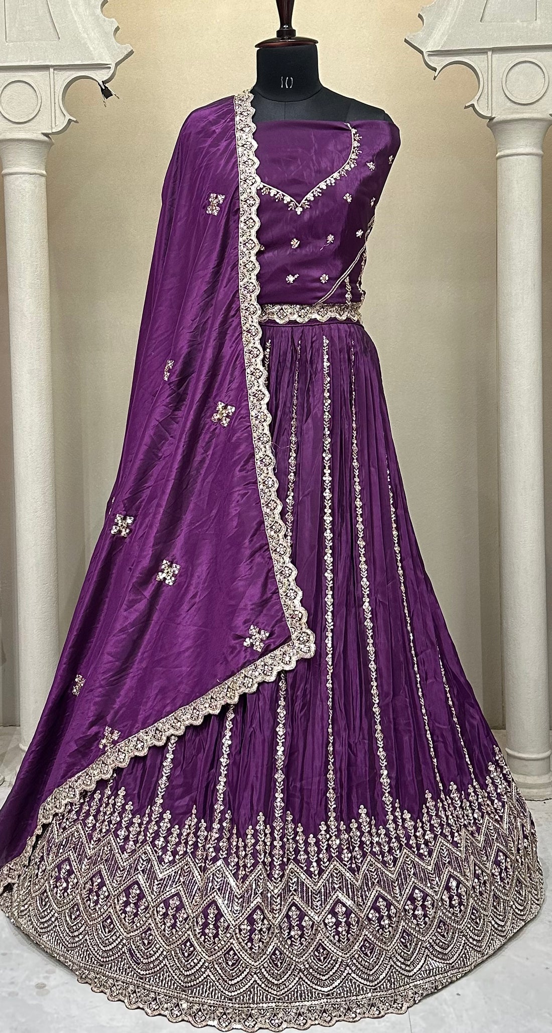 Lightweight HO Fabric Lehenga Featuring Subtle Beads Work for Haldi