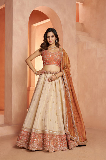 Elegant Beads Work Designer Lehenga Choli Set