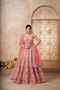 Adorable Pink Silk Embroidered Wedding Wear Lehenga Choli