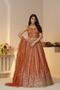 Rustic Orange Bridal Lehenga for Festivals