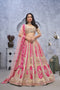 Organza Silk Bridal Lehenga Choli with Intricate Paisley Motifs & Soft Net Dupatta