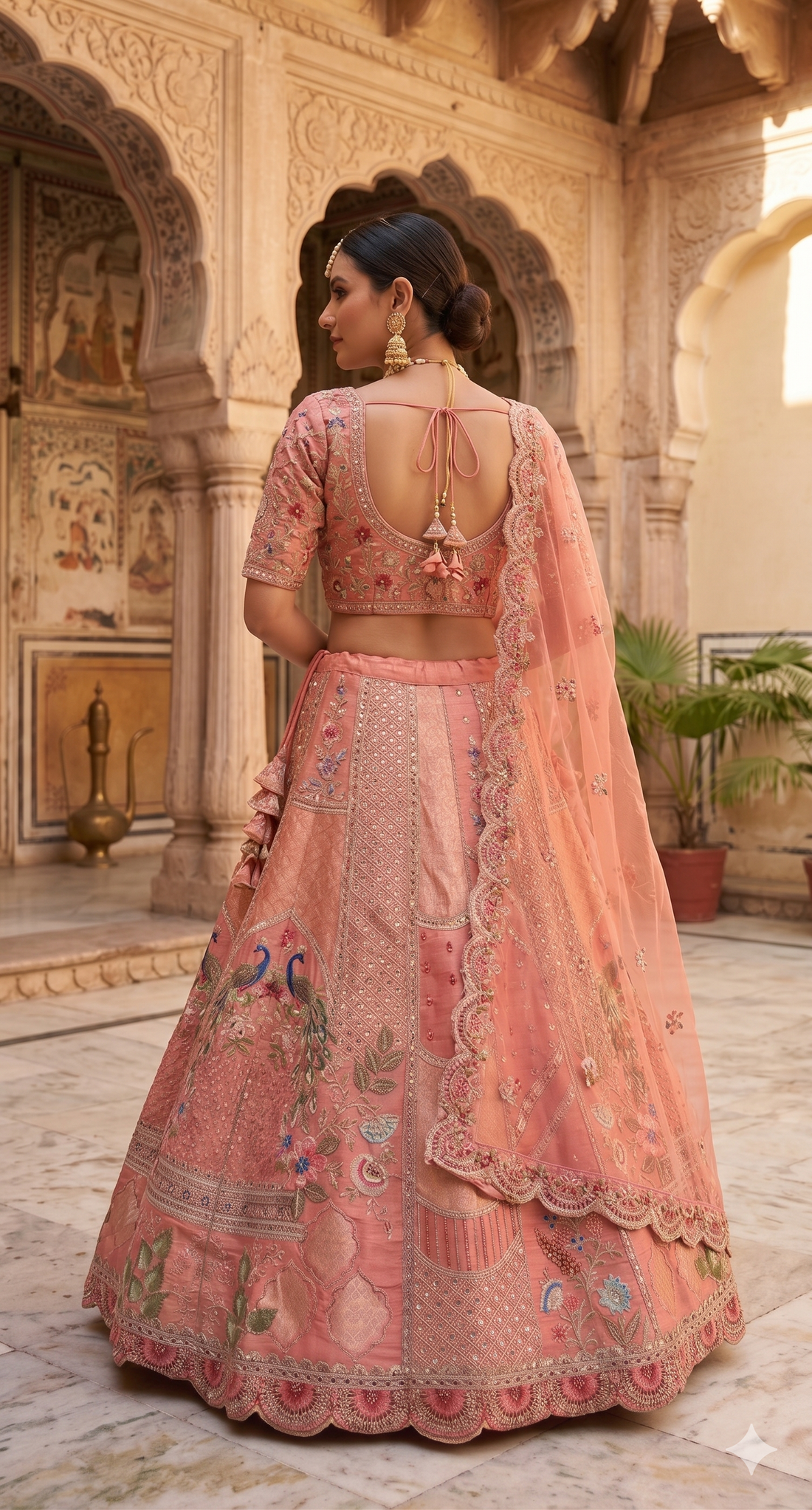 Pink Jari Silk Lehenga for Cultural & Festive Events