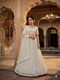 White Beads Net Lehenga for Traditional Occasion Wear